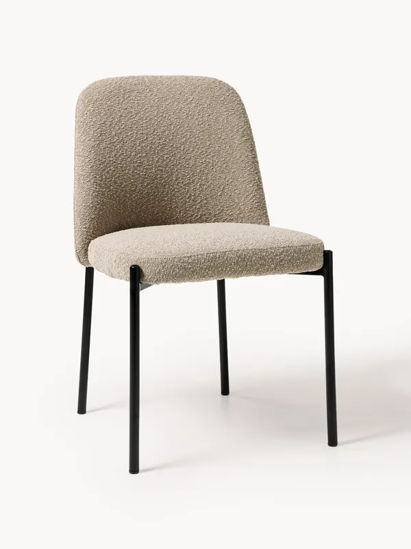 Silla de comedor tapizada en bouclé Felicia - Westwing Collection