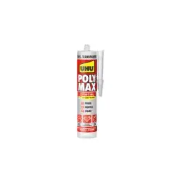 Adhesivo montaje sellador poly max express 300 gr cristal uhu