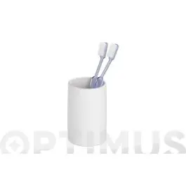 Vaso portacepillo blanco serie polaris wenko