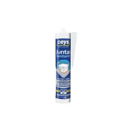 Sellador juntas sanitarios 290 ml blanco ceys