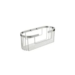 Cestillo baño ovalado 30x11x11,3 cm aluminio brillante tatay