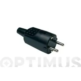 Clavija bipolar 16a goma negro famatel