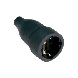 Base enchufe aerea goma negro 250v famatel