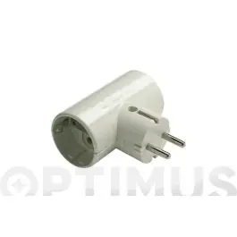 Adaptador 10-16a con toma tierra 2 tomas famatel