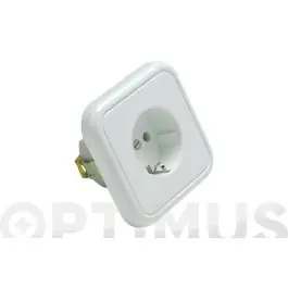 Base enchufe bipolar tt.lt 10-16a blanco porcelana famatel