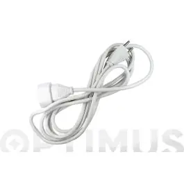 Prolongador 2x1 blanco 10a 5 mt famatel