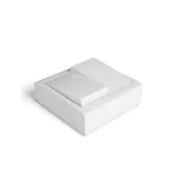 Conmutador doble 72x72x28 10a-250v sup. abs bl 8003 famat famatel