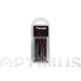 Portalamparas liso e-14 negro famatel