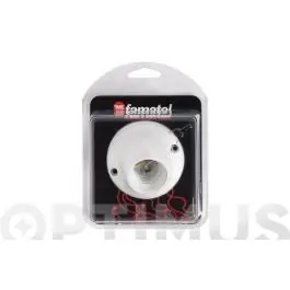 Portalamparas zocalo curvo e-27 blanco famatel