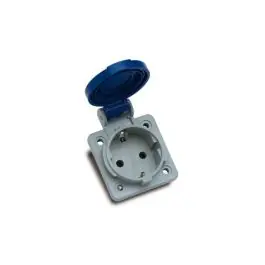 Base elec 75x75x52 emp 2p+ttl 16a 220v ip44 pol/abs az 13950 famatel