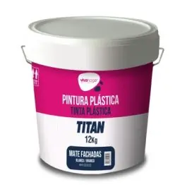 Pintura plastica exterior fachadas vivahogar mate 12 kg blanco