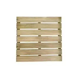 Loseta de madera natural 50 x 50 cm espesor 28 mm nortene