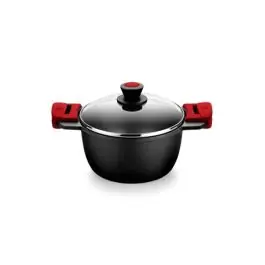 Cacerola alta aluminio fundido con tapa premiere 24cm induccion bra