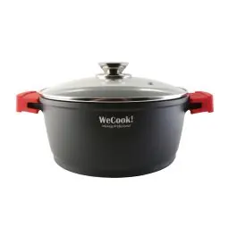 Cacerola alta induccion aluminio fundido ecostone 24 cm con tapa wecook