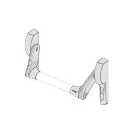 Antipanico embutir c.f. fast push acero/nylon sin barra negro cisa