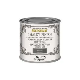 Pintura efecto tiza chalky finish 125 ml antracita rust-oleum