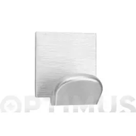 Colgador adhesivo 1 gancho acero inoxidable cromo mate 2 unidades inofix