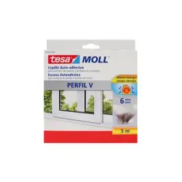 Burlete cepillo perfil v gris 5 m tesamoll tesa moll - Tesa tape