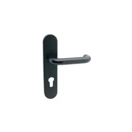 Manilla cf60 antipanico, cuadradillo 8mm, con bocallave 72mm negra tesa