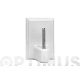 Colgador adhesivo 1 gancho plastico para visillos blanco 4 uds inofix