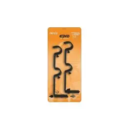 Soporte barra cortina doble metal negro deco 2 19 mm - 2 pz epid