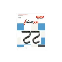 Soporte barra cortina techo hogar metal negro futura 21 19 mm - 2 pz epid