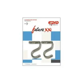 Soporte barra cortina techo hogar metal niquel futura 21 19 mm - 2 pz epid