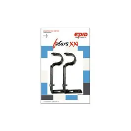 Soporte barra cortina extensible metal negro futura 21 19 mm - 2 pz epid