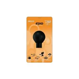 Terminal barra cortina hogar metal negro garona 19 mm epid