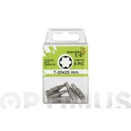 Punta atornillar torx 1/4 5 uds 30 x 25 mm bianditz