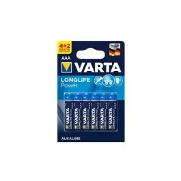 Pila alcalina long life lr03 aaa 4 + 2 unidades varta