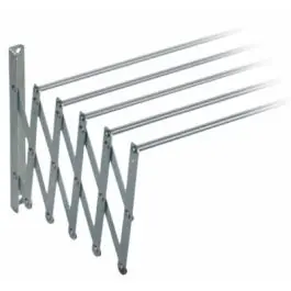 Tendedero pared 5 b. 140x77x37cm ext alu acordeon vivah vivahogar