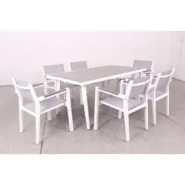 Silla jard 60x60x81cm alum/text bl/gr nt110420 import - Natuur