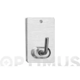 Colgador adhesivo 1 gancho acero inoxidable acero 2 uds inofix