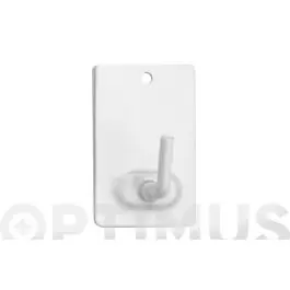 Colgador adhesivo 1 gancho acero inoxidable blanco 2 uds inofix