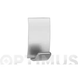 Colgador adhesivo 1 gancho plastico cromado mate inofix