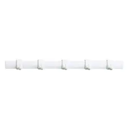Colgador con tornillos 5 ganchos plastico moviles blanco inofix