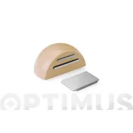 Tope puerta retenedor adhesivo magnetico beige inofix