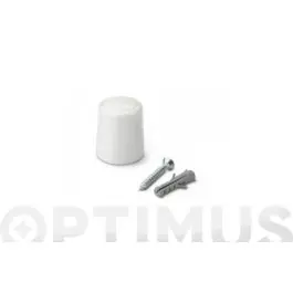 Tope puerta con tornillo blanco 2 unidades inofix