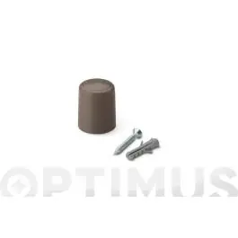 Tope puerta con tornillo marron 2 unidades inofix