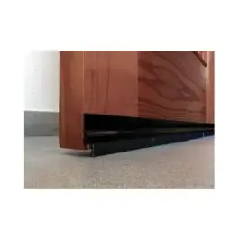 Burlete bajo puerta adhesivo cepillo aluminio 92 cm negro burcasa