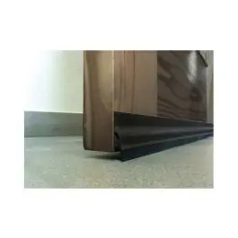 Burlete bajo puerta adhesivo labio aluminio 105 cm bronce burcasa