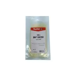 Brida nilon dentada bn natural 7,6 x 350 mm 100 uds fischer
