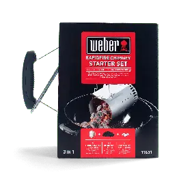 Set chimenea encendido + briquetas + pastillas 28 cm weber