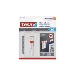 Clavo adhesivo sms ajustable removible pared pinta 2 kg blister 2 clavos 6 tiras tesa tape