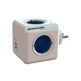Adaptador powercube 4t + 2 usb color surtido