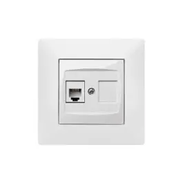 Toma telefono rj-11 habitat15 blanco famatel