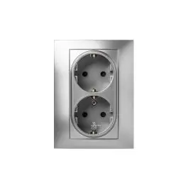 Doble toma corriente 16a-250v aluminio famatel