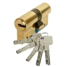 Cilindro c6 leva larga 35-35 laton, 5 llaves lince