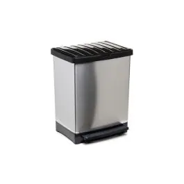 Cubo basura con pedal plastico metalizado 25 lt tatay